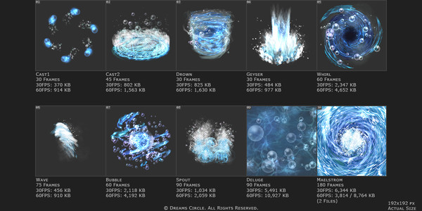 RPG Maker MZ - Animations Select - Water