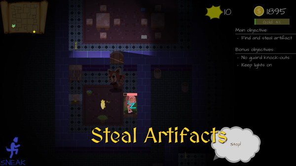 Скриншот из Endless Thief: a fluffy stealth adventure