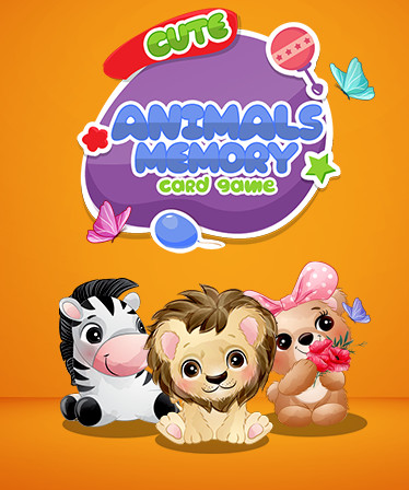 Cute Animals Memory Card Game