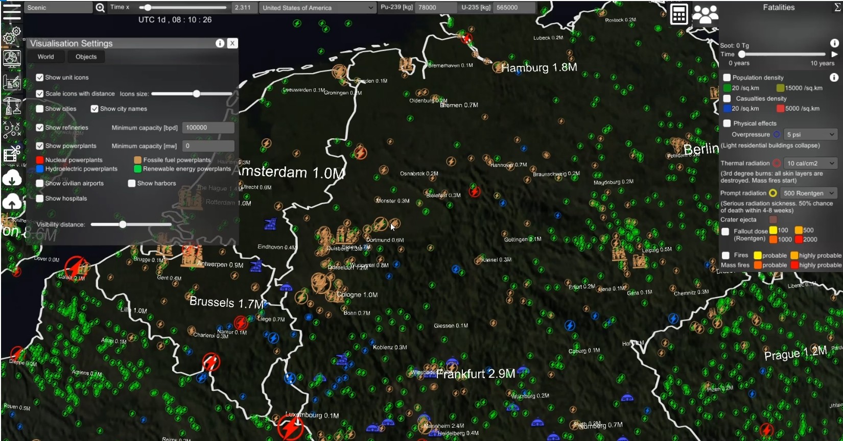 united states nuclear targets map