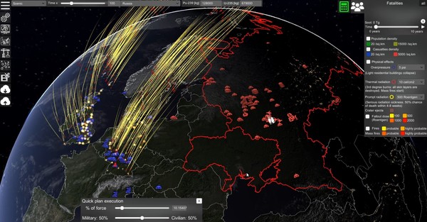 Скриншот из Nuclear War Simulator