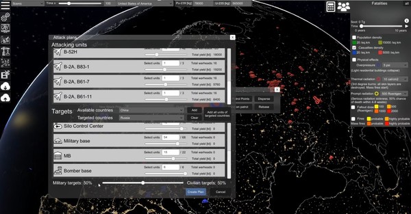 Скриншот из Nuclear War Simulator