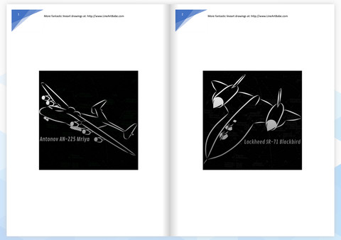 LineArt Jigsaw Puzzle - Airplanes ArtBook for steam