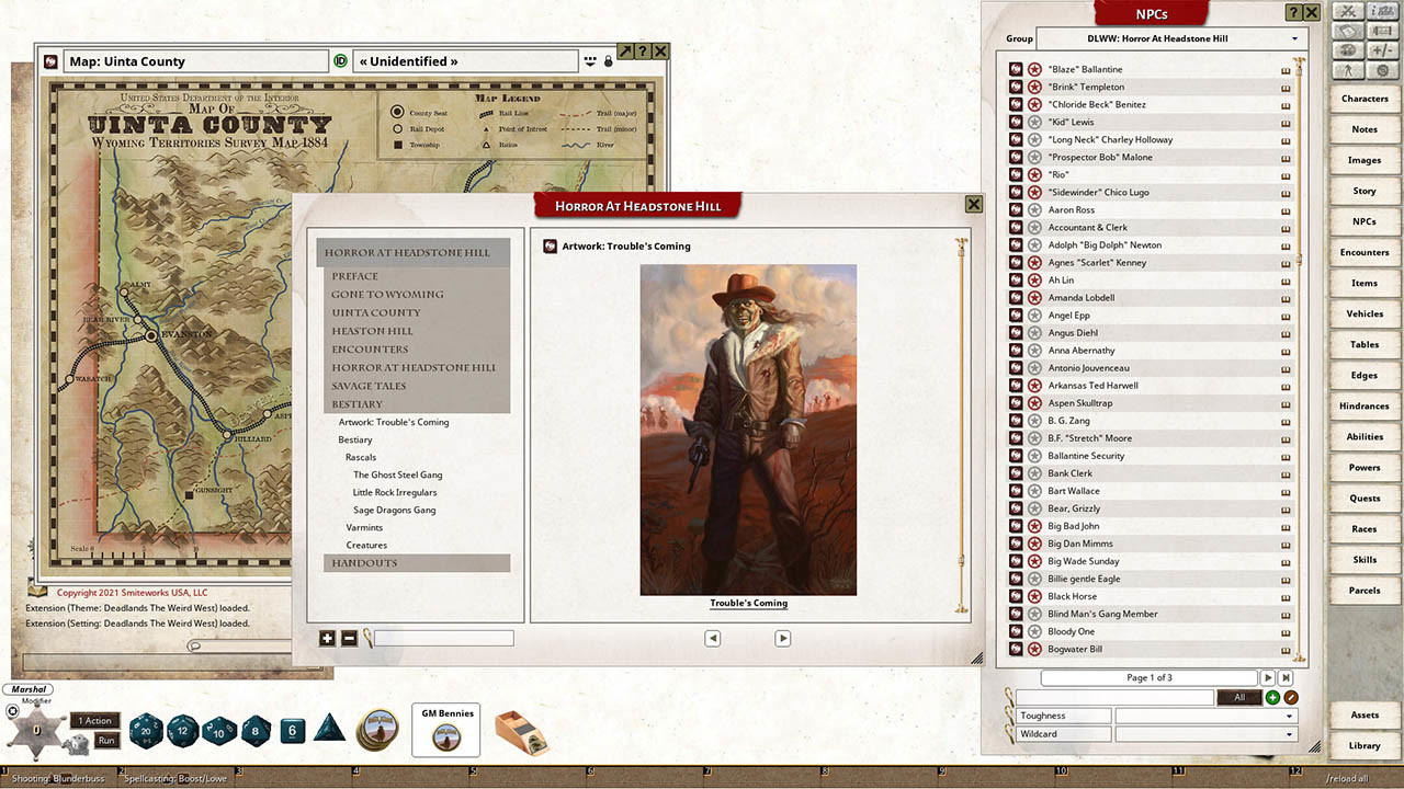 Fantasy Grounds - Deadlands: The Weird West: Horror at Headstone Hill #3