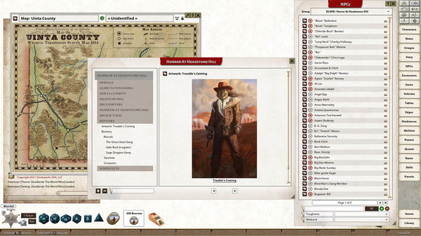 скриншот Fantasy Grounds - Deadlands: The Weird West: Horror at Headstone Hill 2