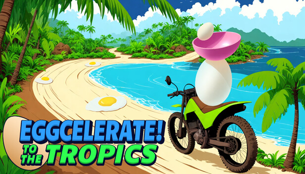 Capsule image of "Eggcelerate! to the Tropics" which used RoboStreamer for Steam Broadcasting