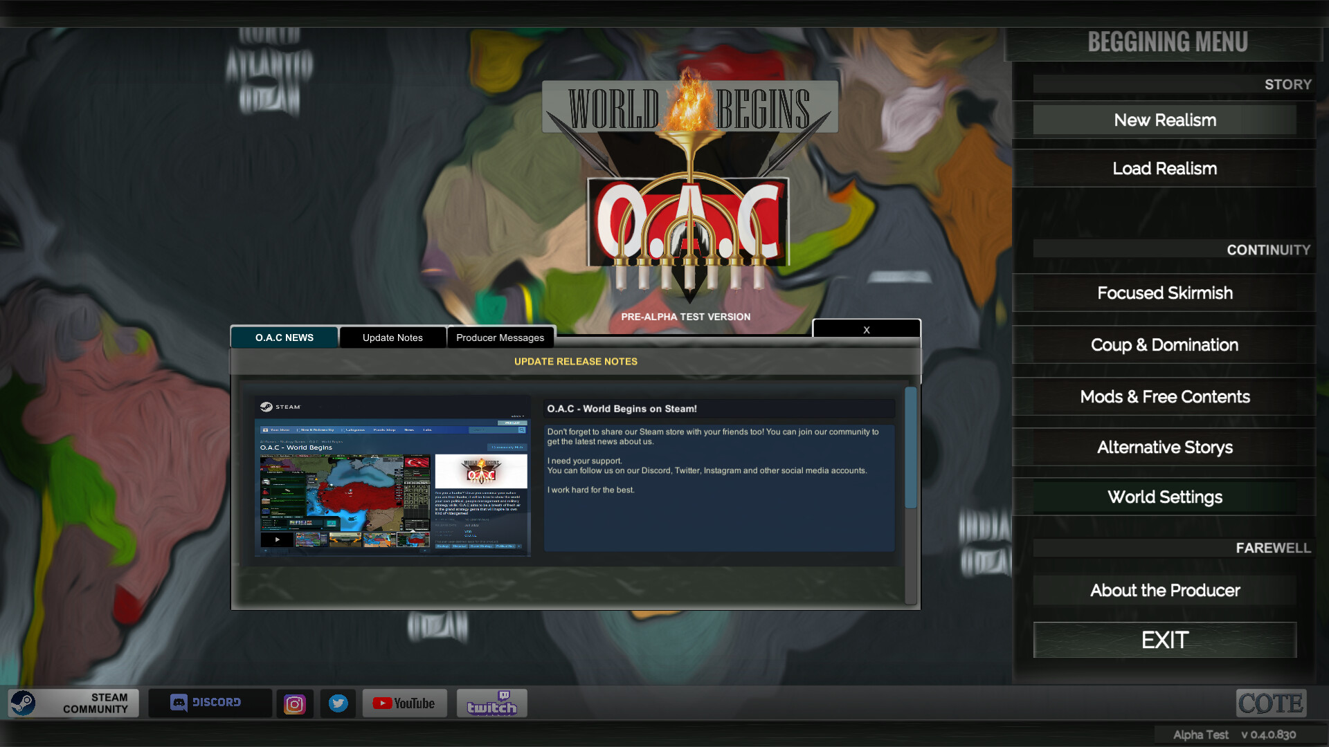 O.A.C - World Begins screenshot 1