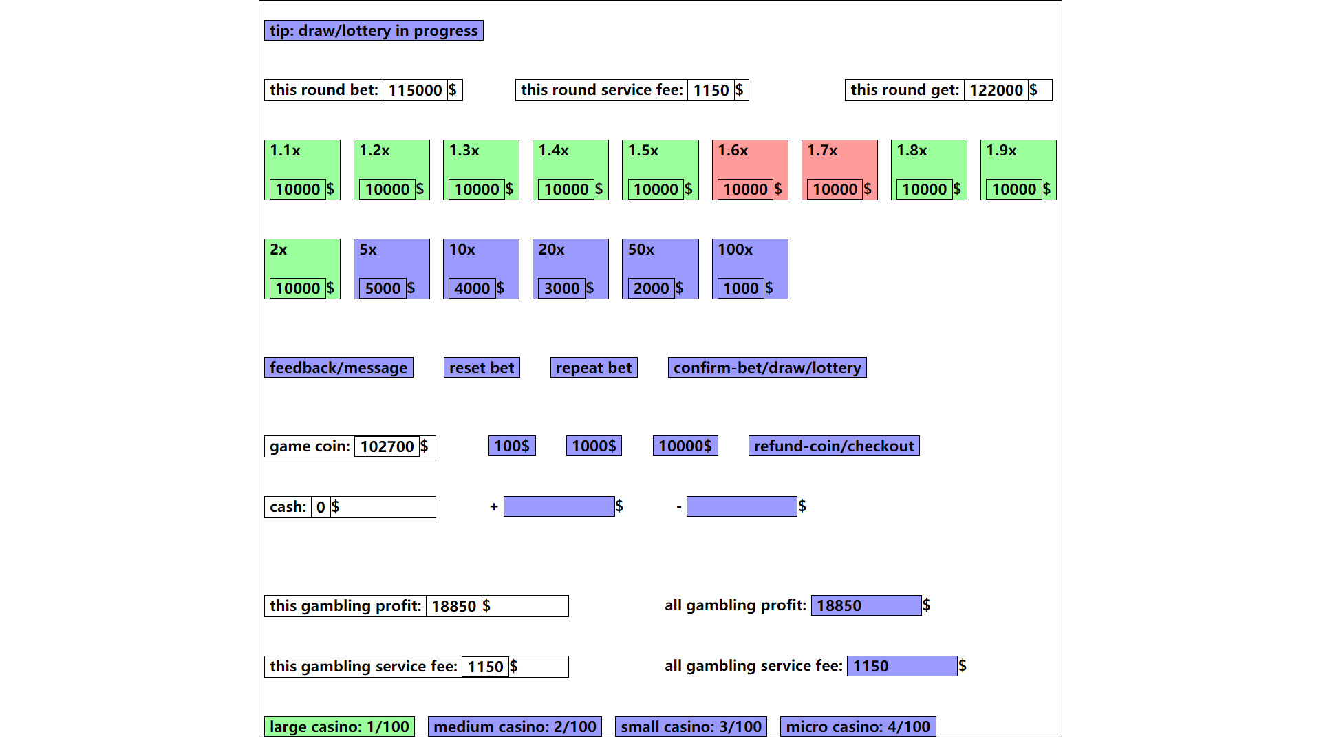 gambling game: win enough one million dollar Demo #15