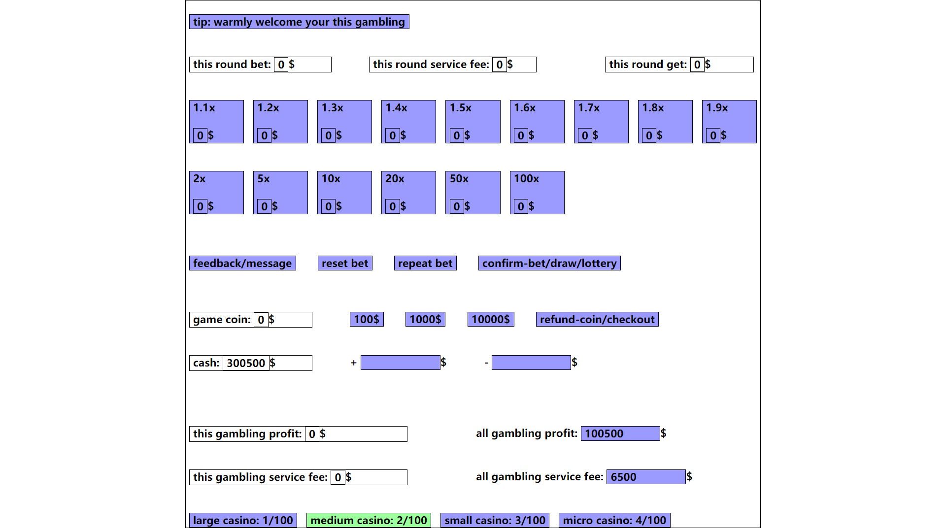 gambling game: win enough one million dollar Demo #31