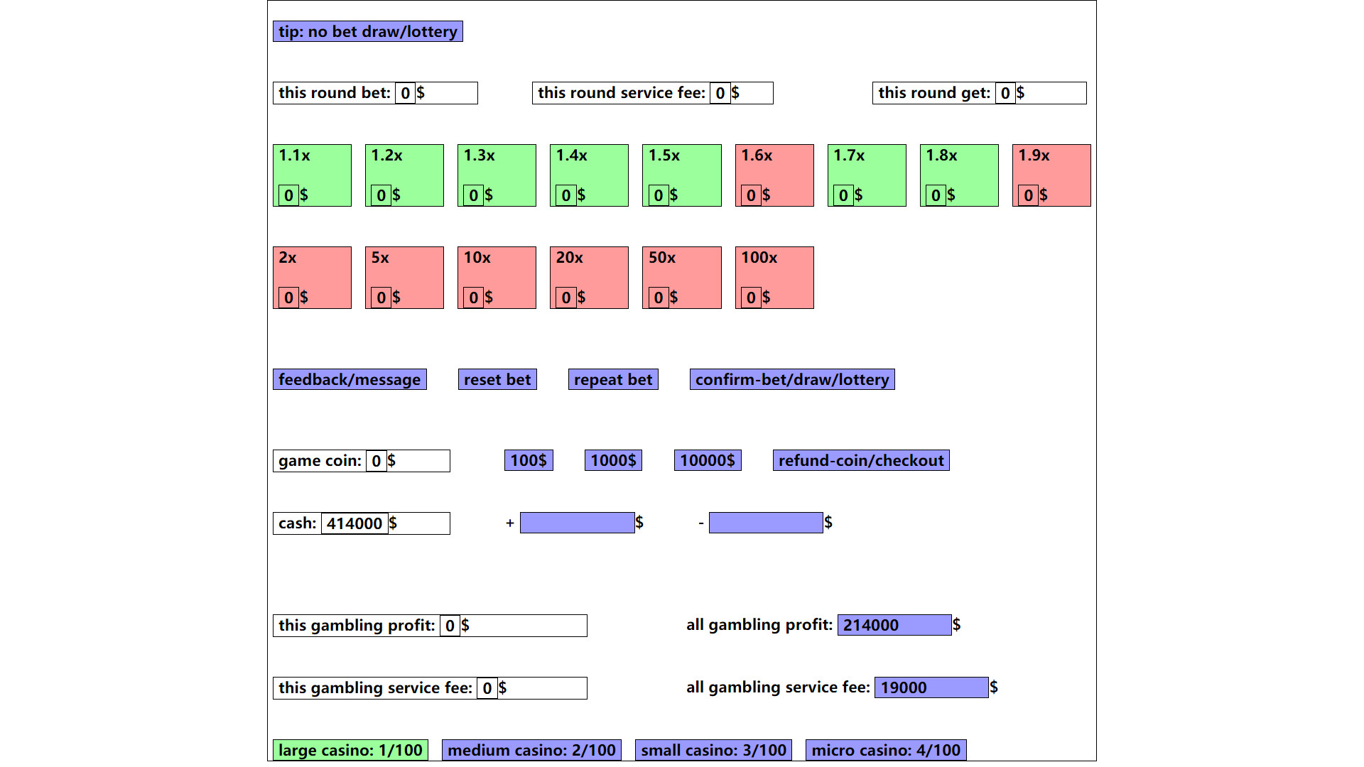 gambling game: win enough one million dollar Demo #60