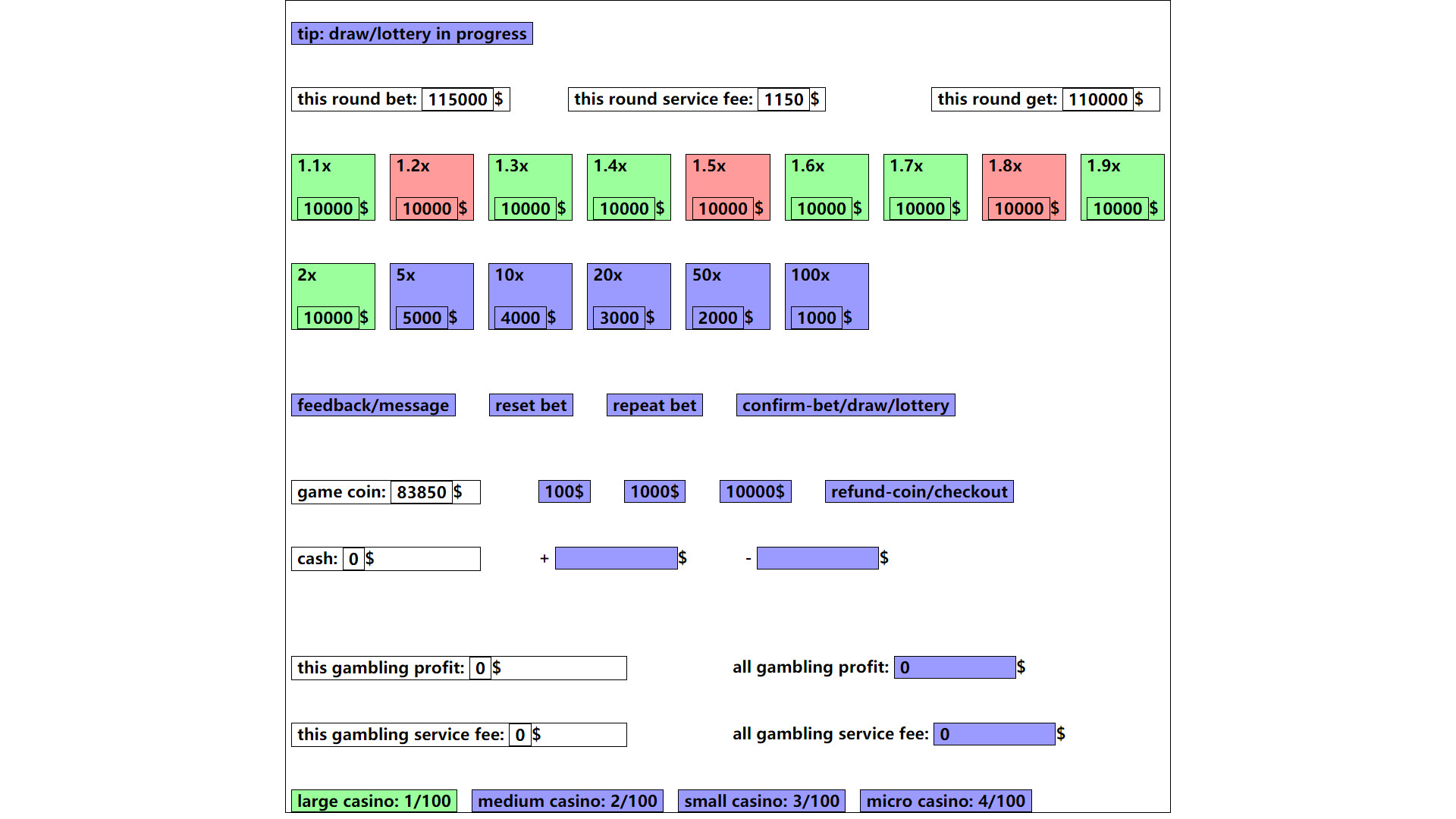 gambling game: win enough one million dollar Demo #11