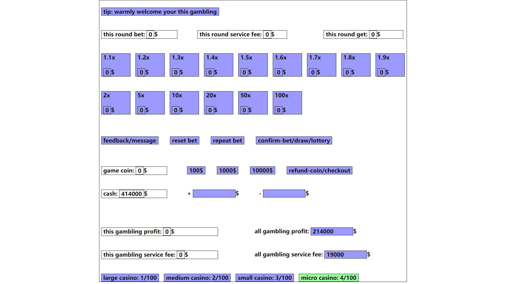 gambling game: win enough one million dollar Demo #57