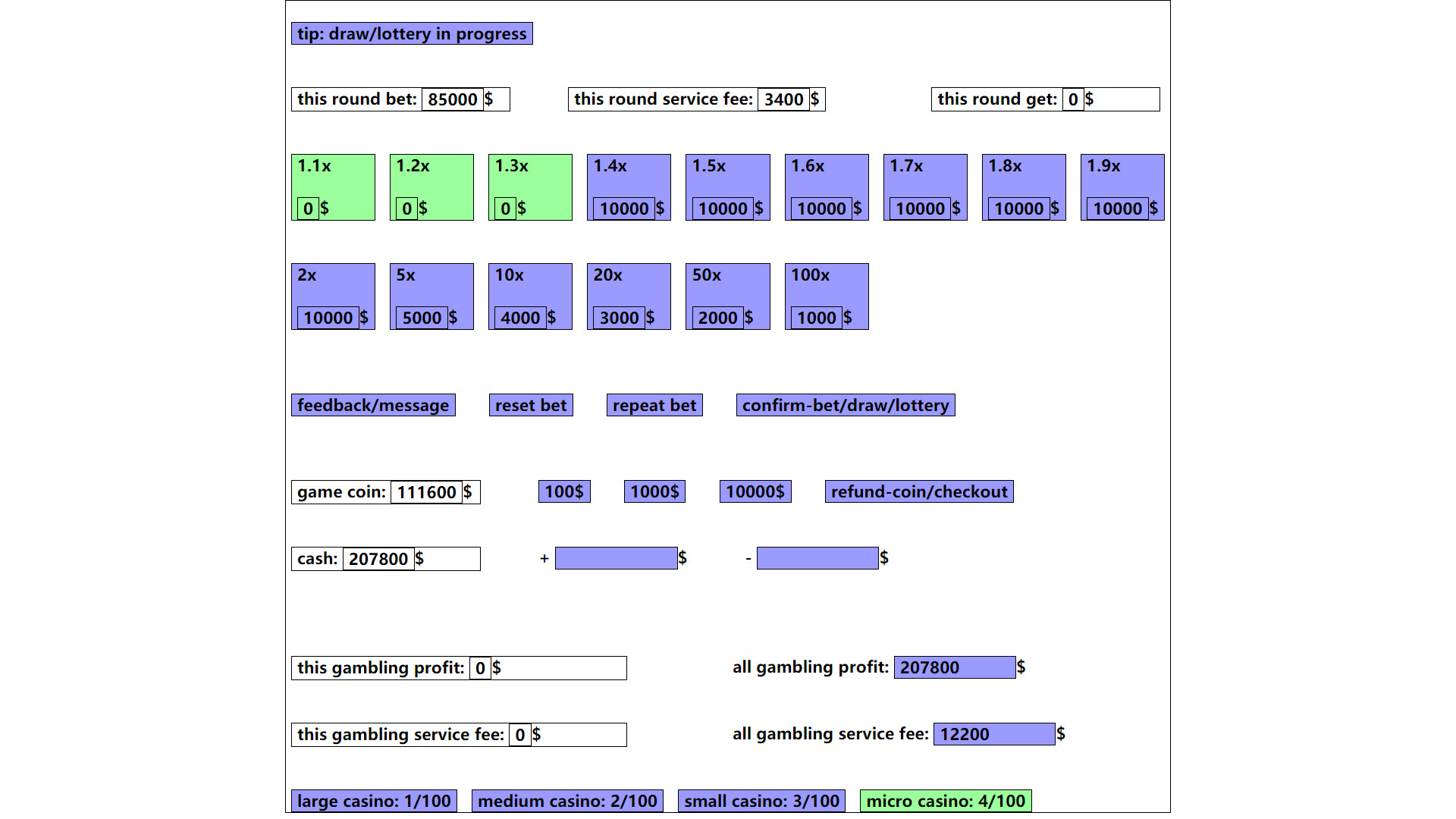 gambling game: win enough one million dollar Demo #49