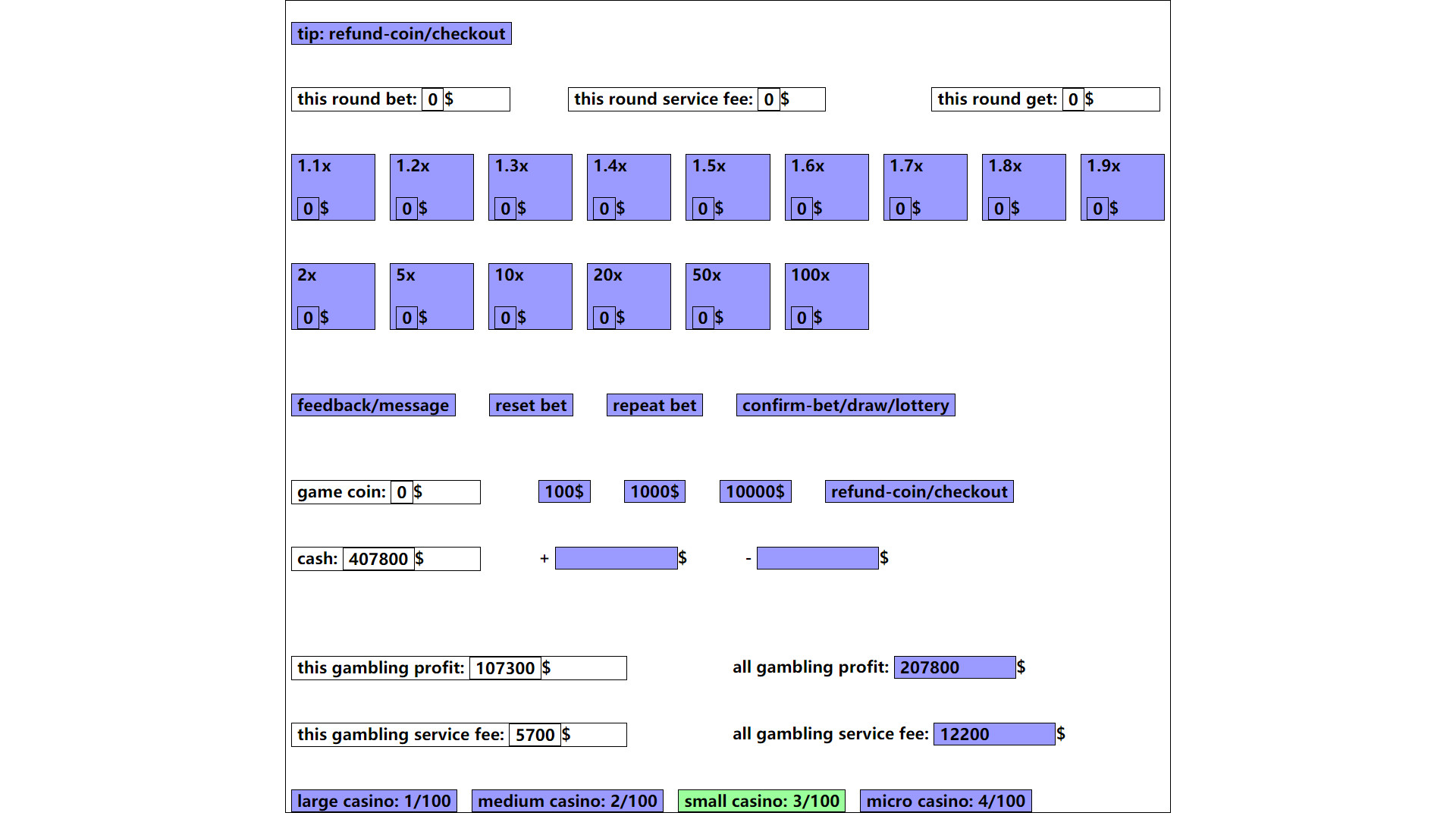gambling game: win enough one million dollar Demo #43