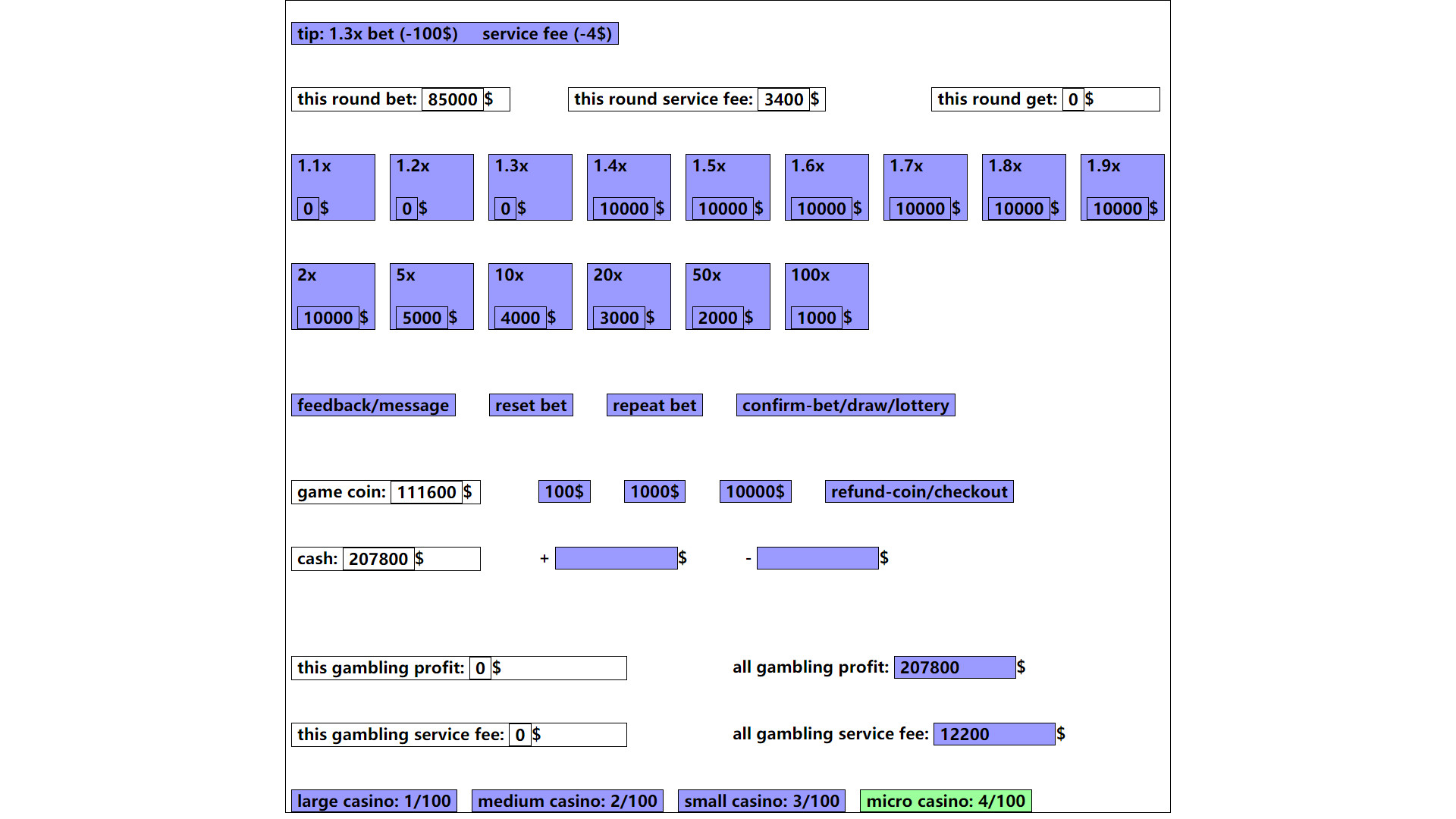 gambling game: win enough one million dollar Demo #48
