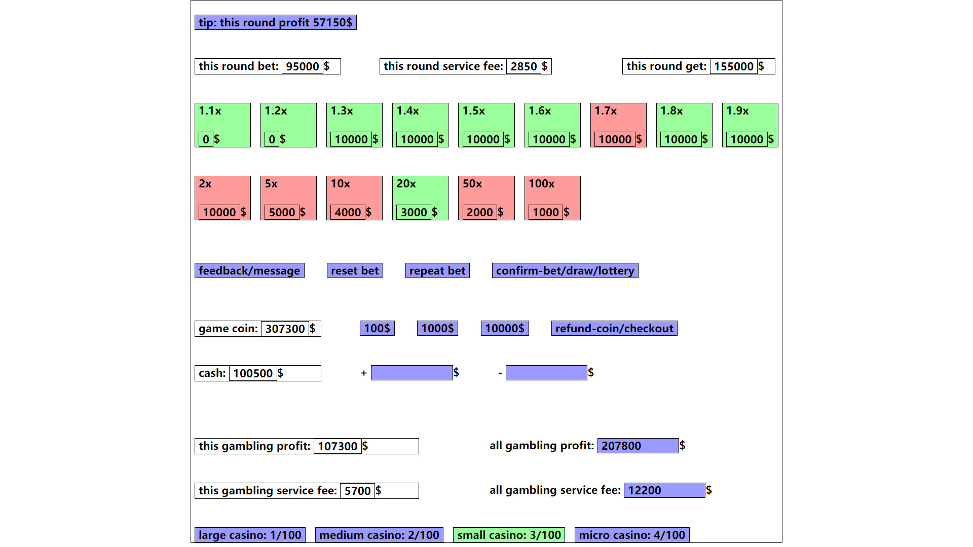gambling game: win enough one million dollar Demo #42