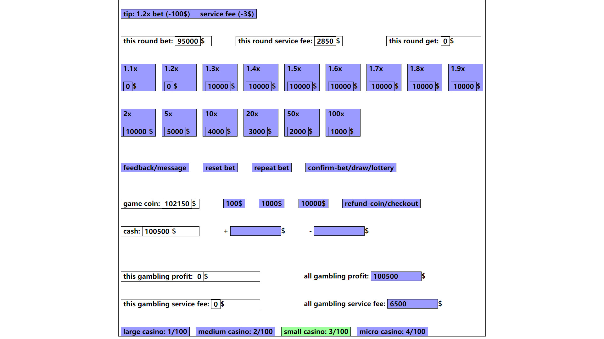 gambling game: win enough one million dollar Demo #35