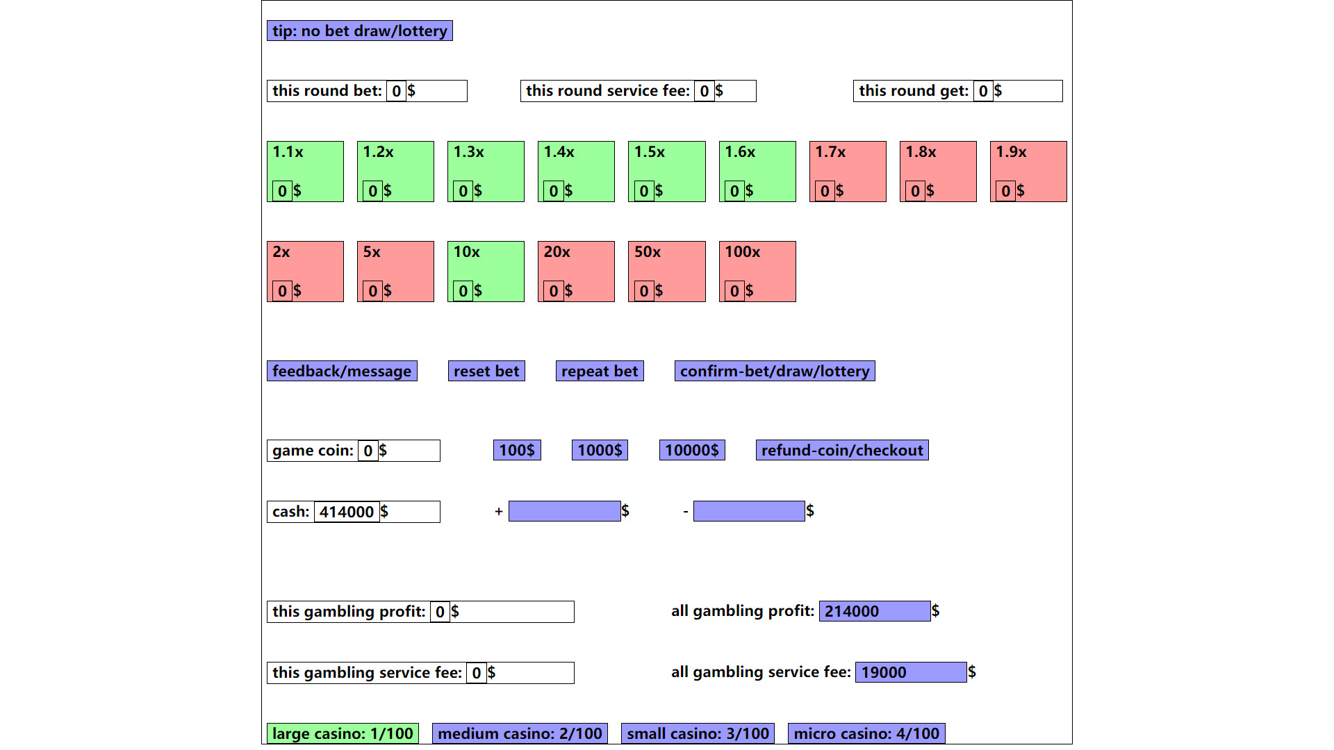 gambling game: win enough one million dollar Demo #59