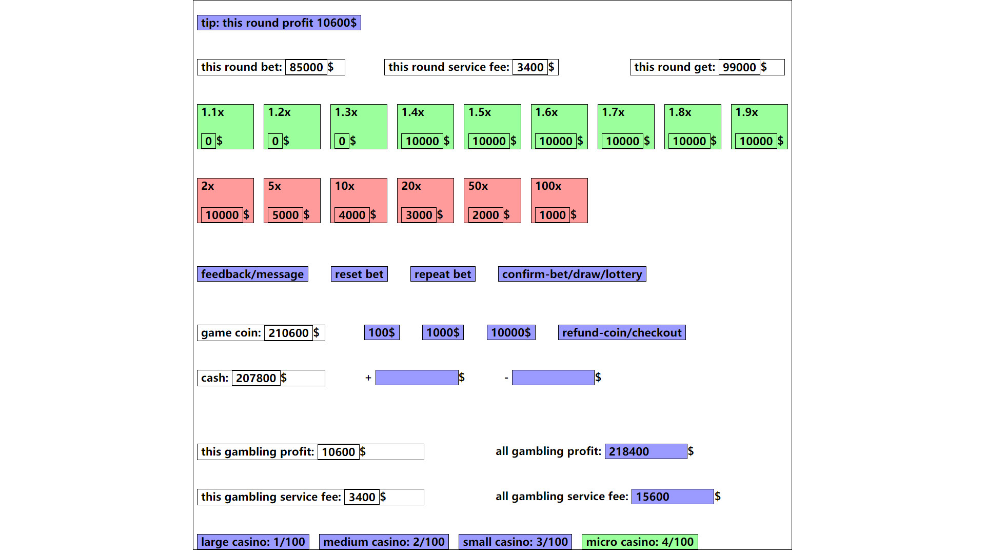 gambling game: win enough one million dollar Demo #51