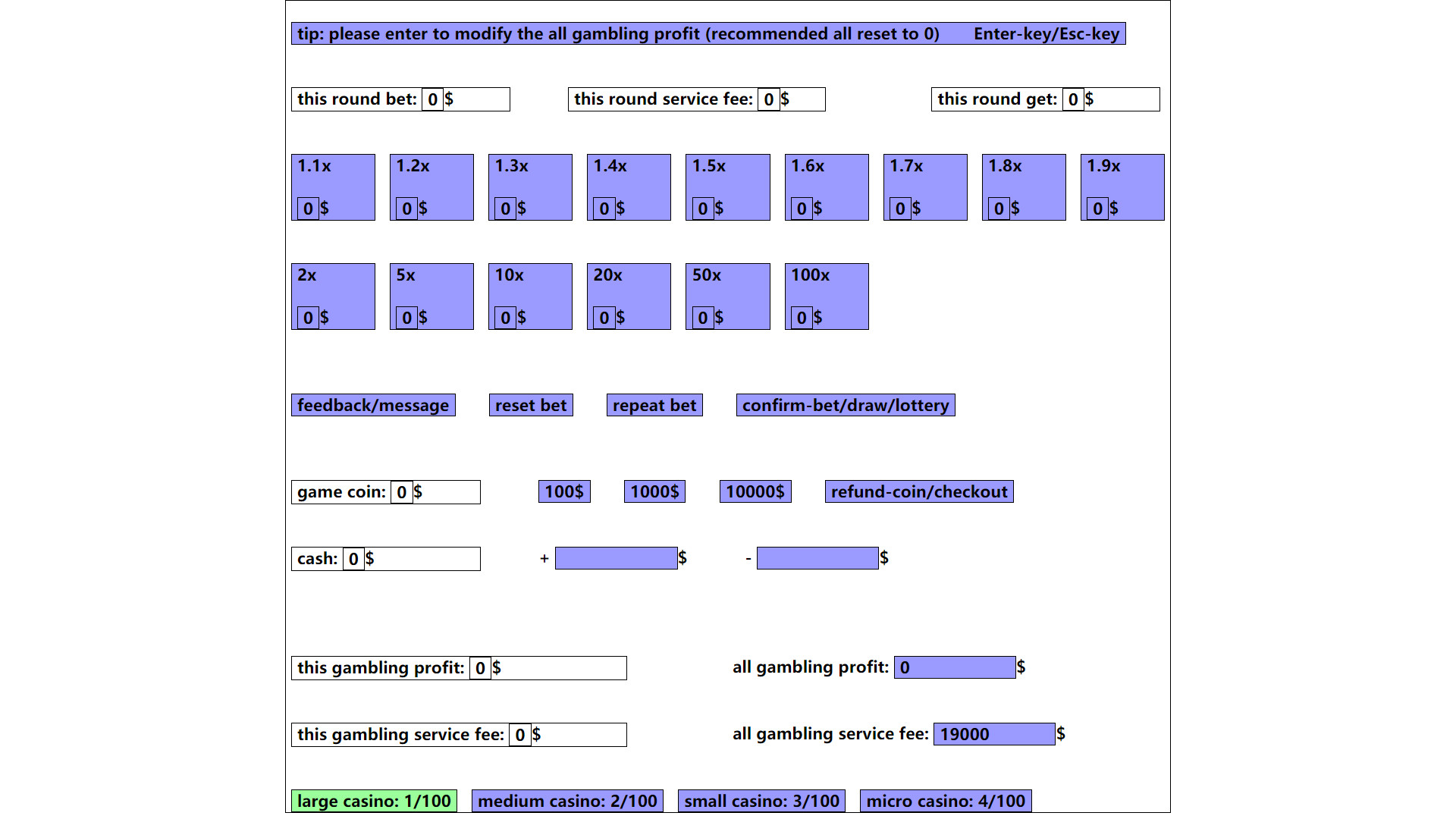 gambling game: win enough one million dollar Demo #67