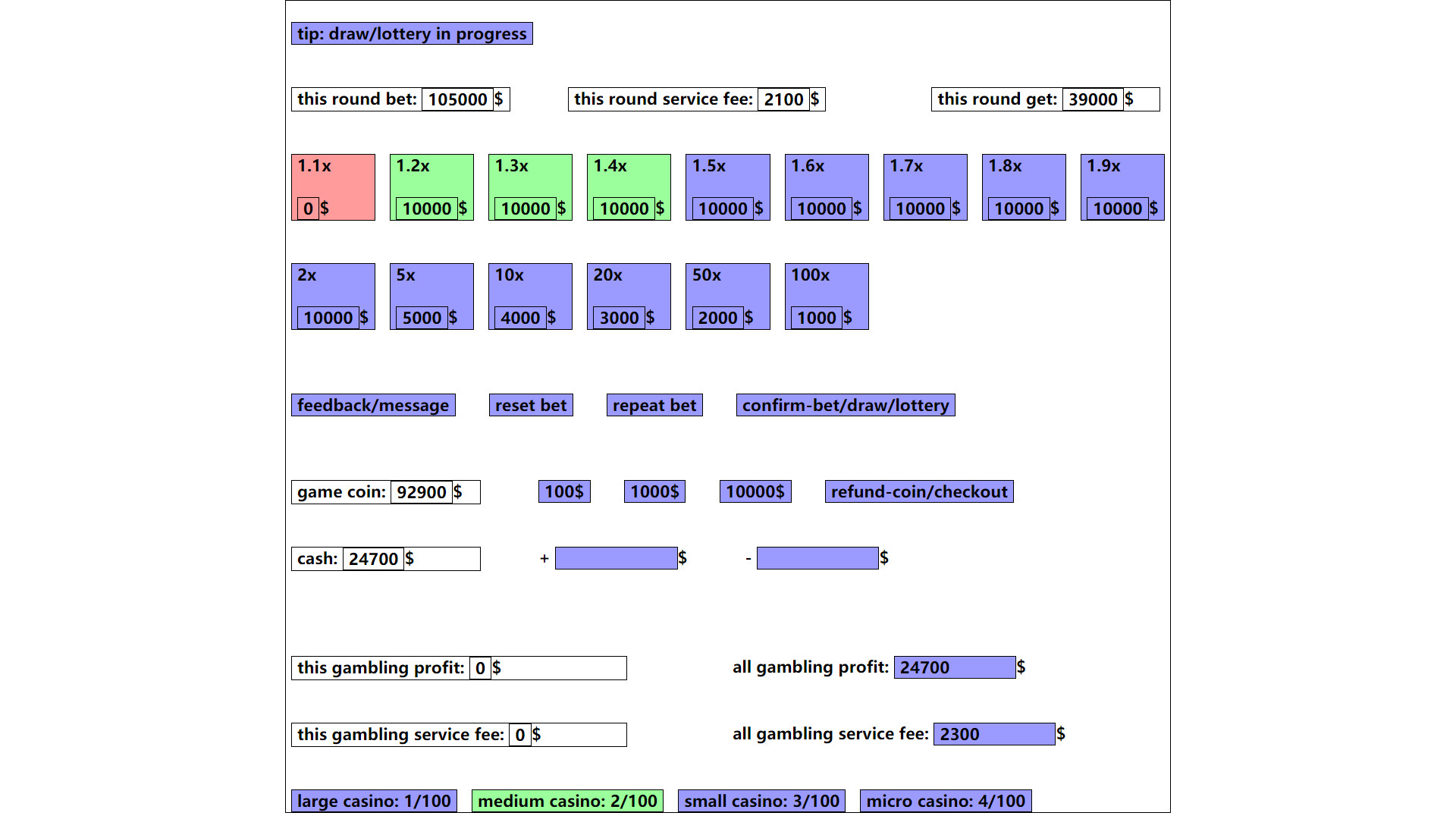 gambling game: win enough one million dollar Demo #23