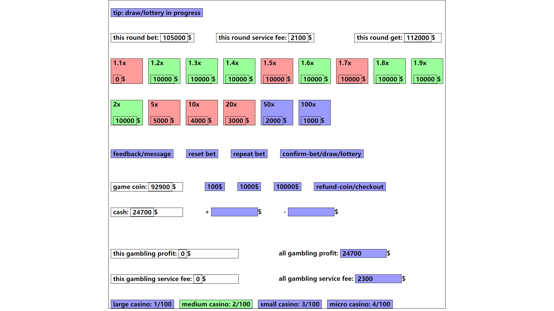 gambling game: win enough one million dollar Demo #24