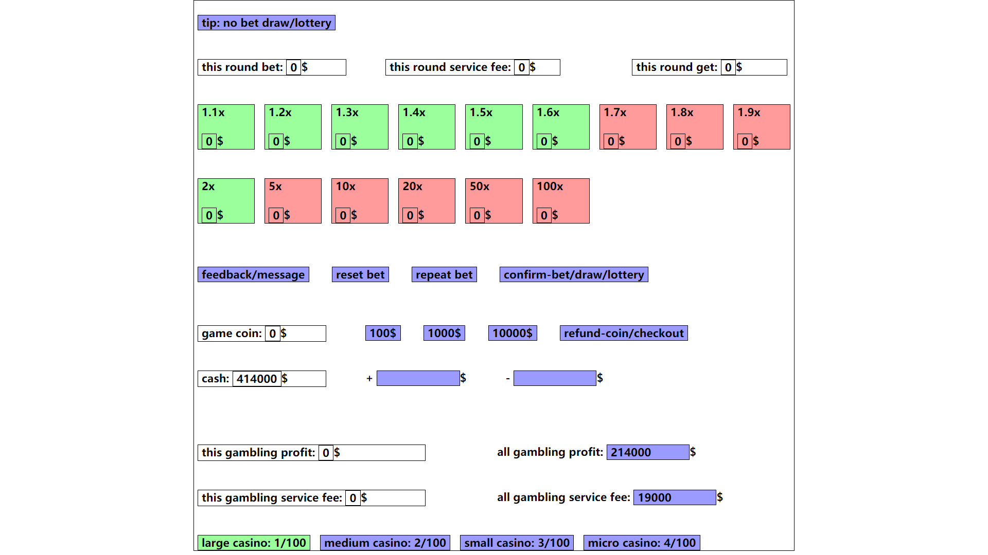 gambling game: win enough one million dollar Demo #62