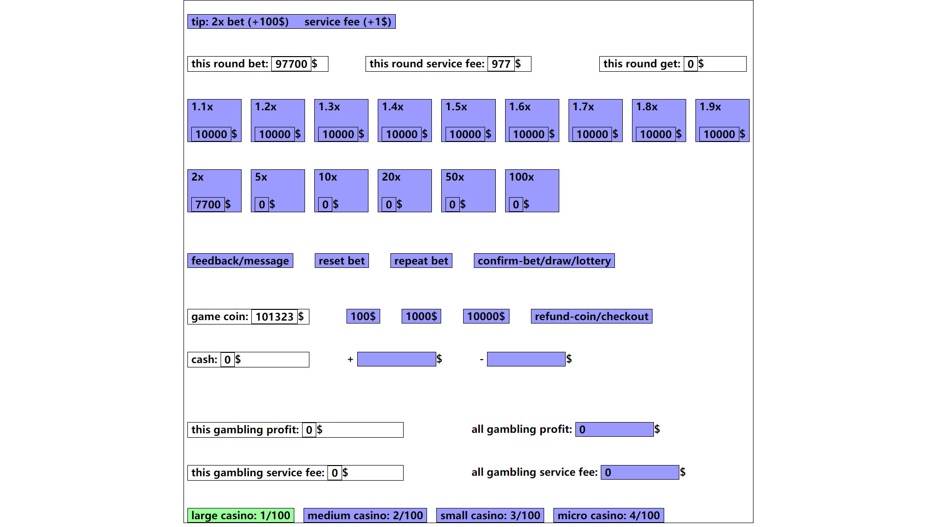 gambling game: win enough one million dollar Demo #8