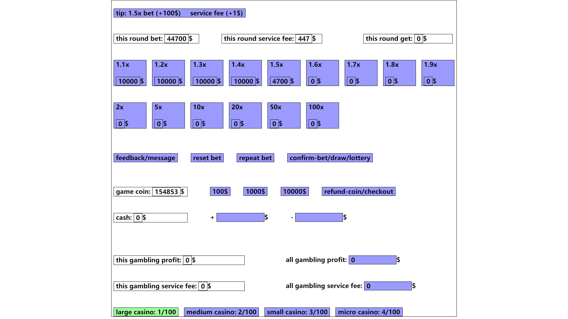 gambling game: win enough one million dollar Demo #7