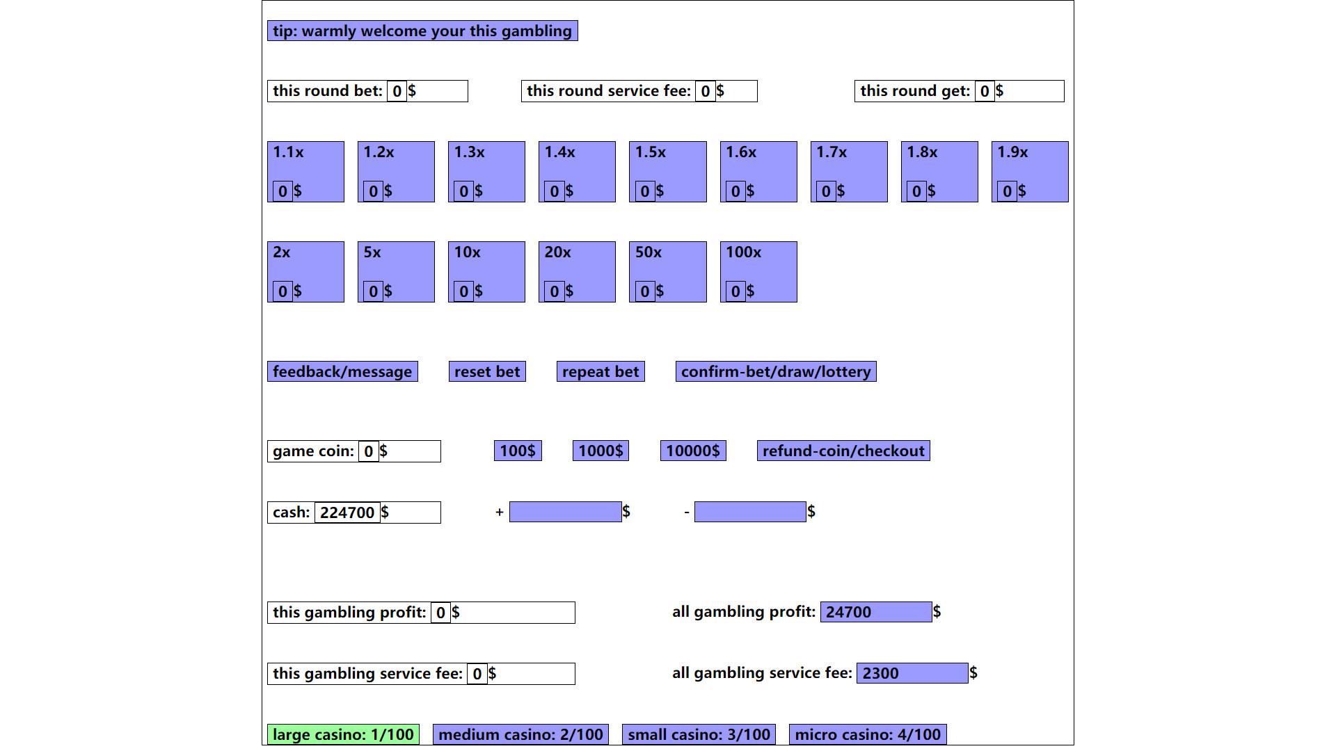 gambling game: win enough one million dollar Demo #18