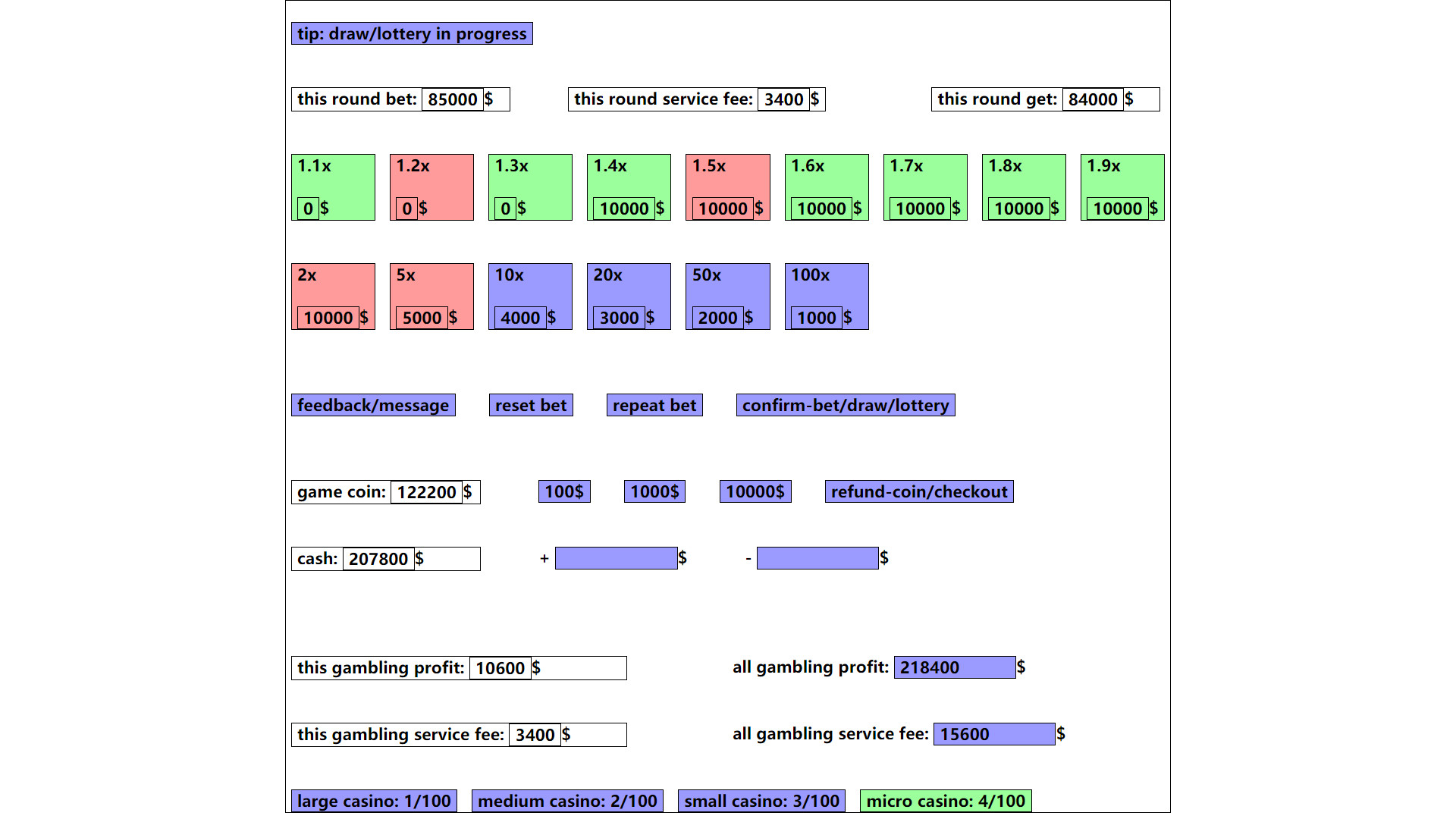 gambling game: win enough one million dollar Demo #54