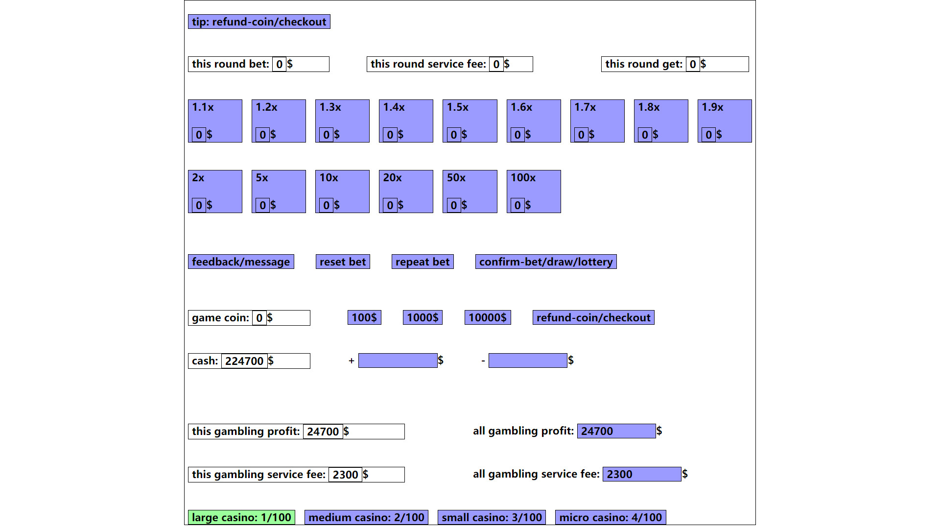gambling game: win enough one million dollar Demo #17