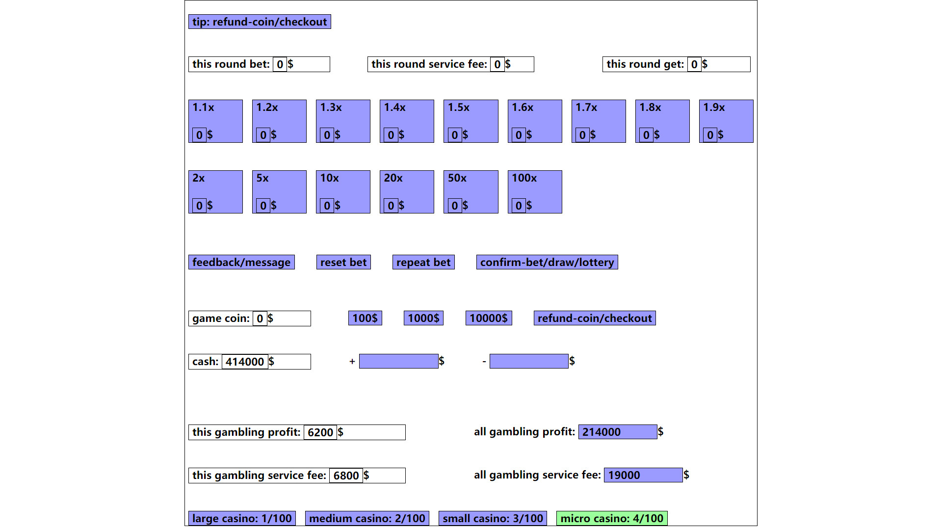 gambling game: win enough one million dollar Demo #56