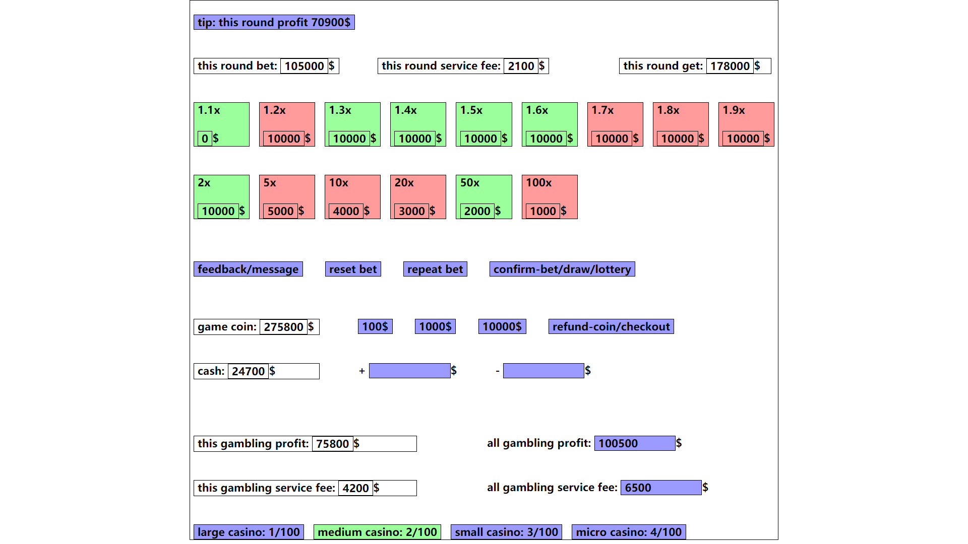 gambling game: win enough one million dollar Demo #29