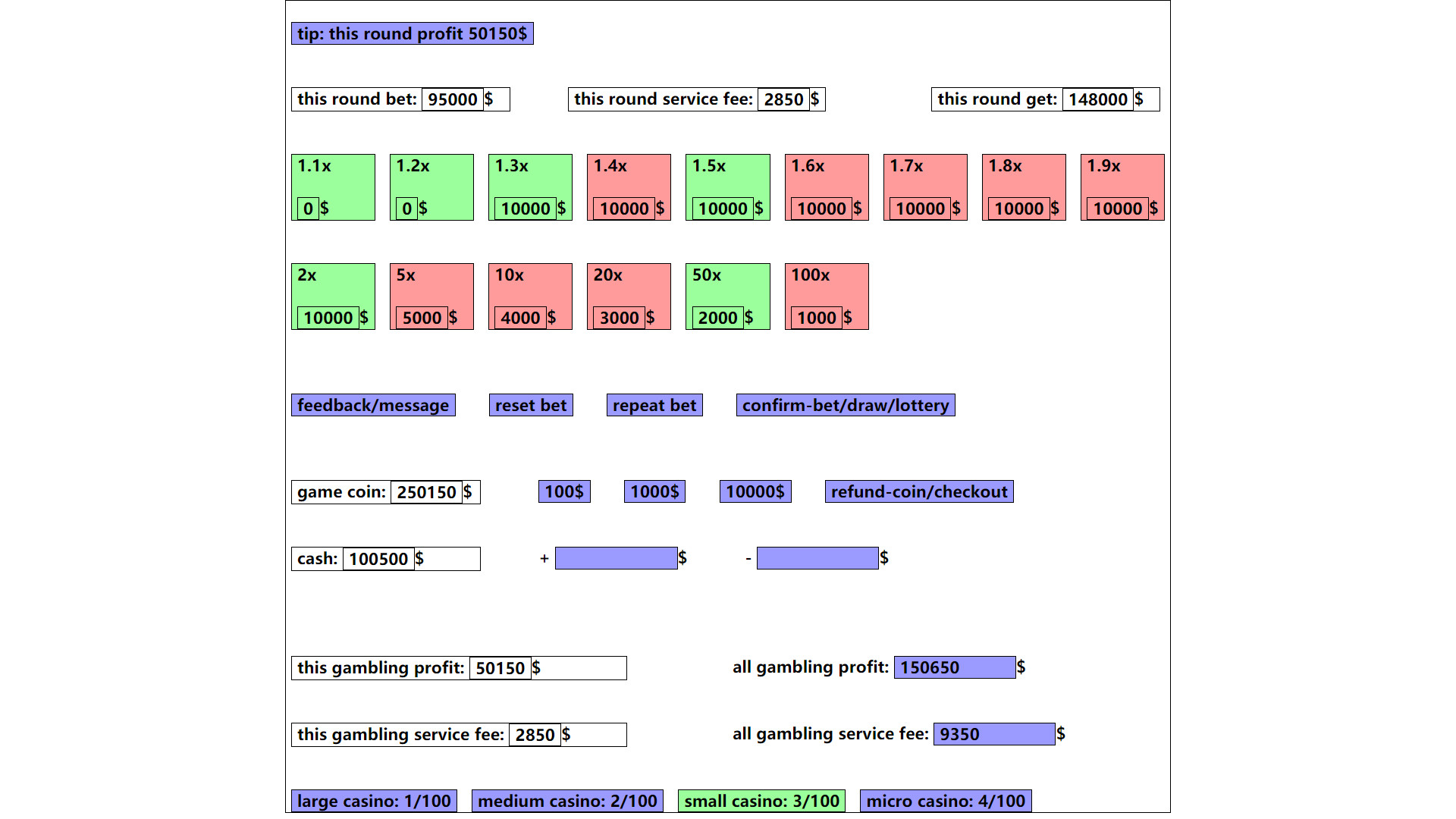 gambling game: win enough one million dollar Demo #38