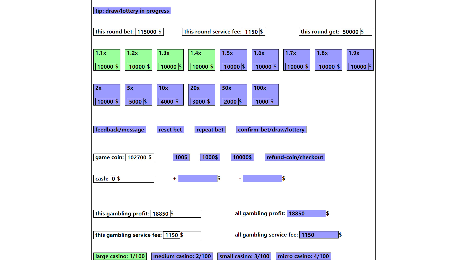 gambling game: win enough one million dollar Demo #14