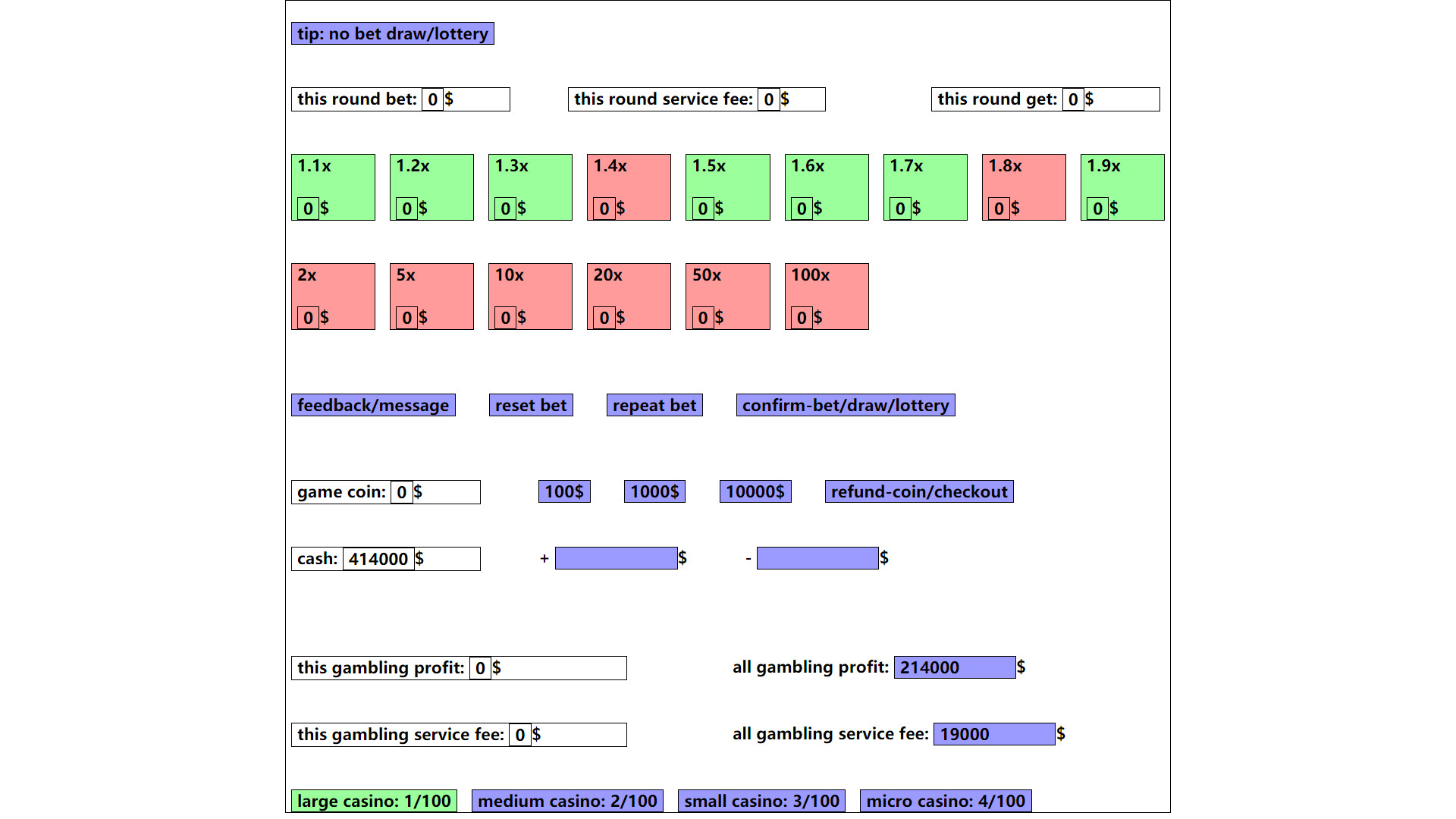 gambling game: win enough one million dollar Demo #61