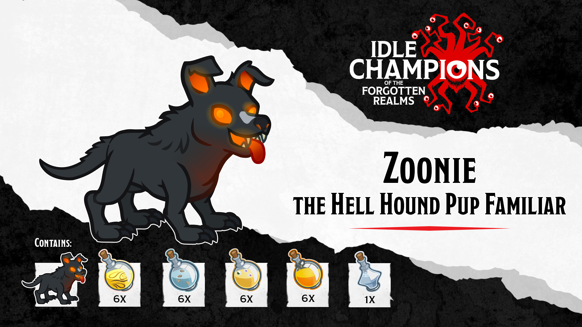 Idle Champions - Zoonie the Hellhound Pup Familiar Pack Featured Screenshot #1