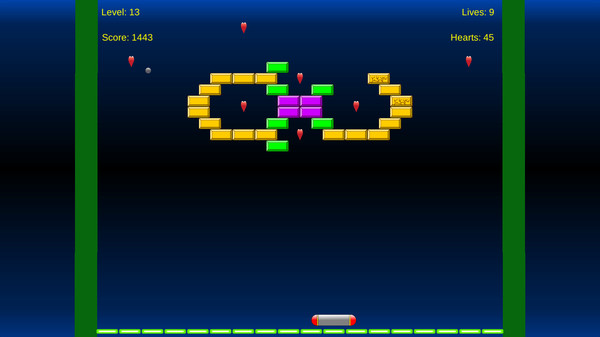 Brick Breaker Heart Collector game for Linux 1