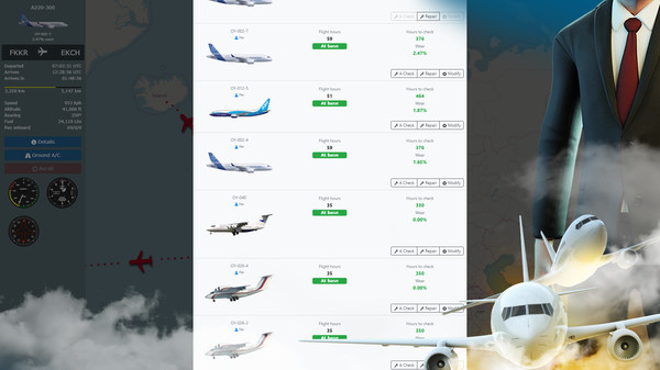 Скриншот из Airline Manager