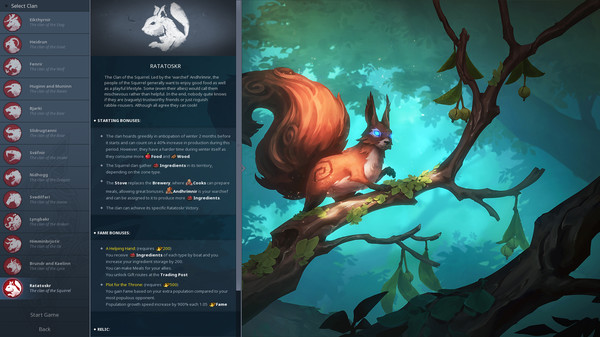 скриншот Northgard - Ratatoskr, Clan of the Squirrel Official 0