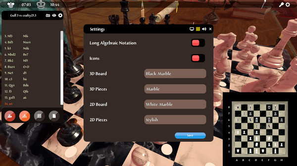 Скриншот из Caïssa Board