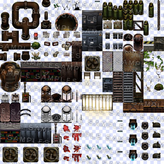 RPG Maker MZ - Krachware Cyberpunk Tileset Pack