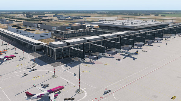 скриншот X-Plane 11 - Add-on: Aerosoft - Airport Berlin Brandenburg V2 1