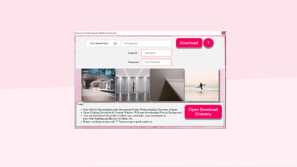 Charisma X: Bulk Instagram Media Downloader game for windows Pc 1