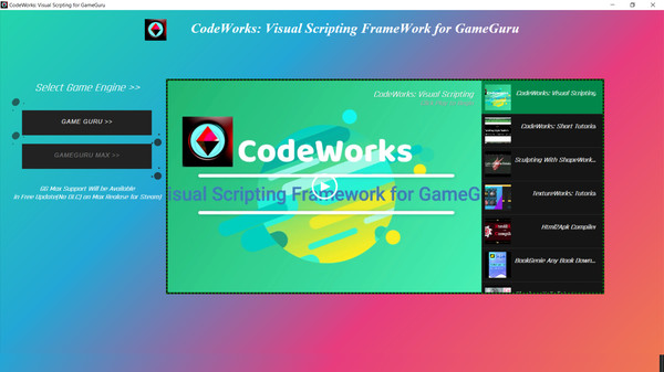 скриншот CodeWorks: Visual Scripting Framework for GameGuru 2