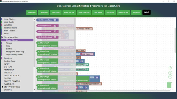 скриншот CodeWorks: Visual Scripting Framework for GameGuru 4