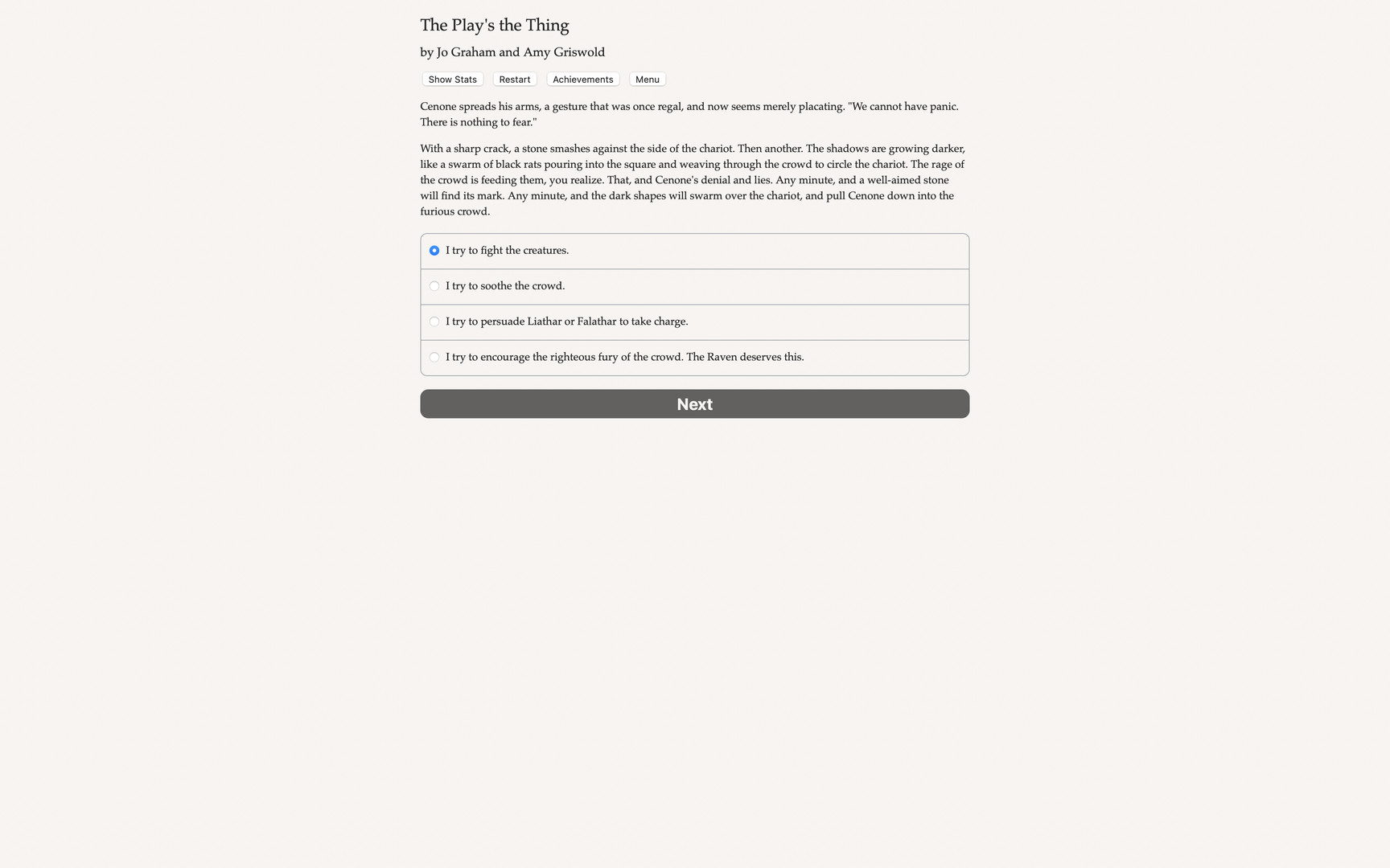 The Play's the Thing Demo #7