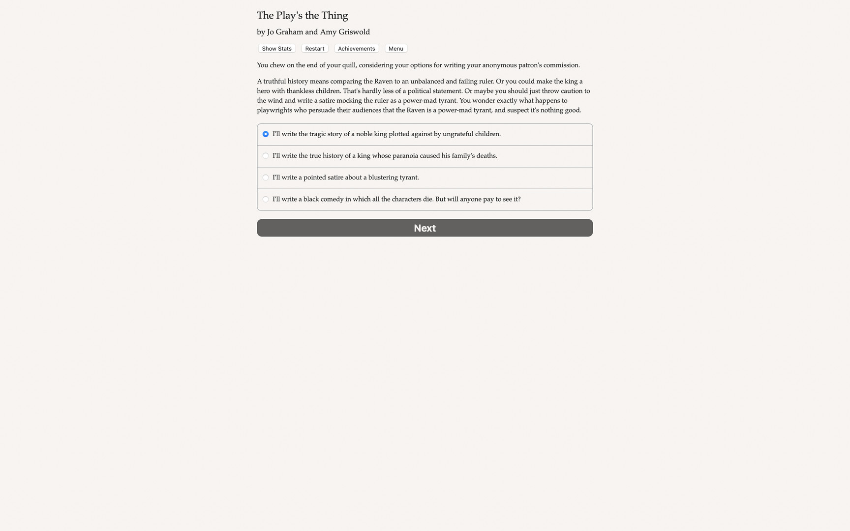 The Play's the Thing Demo #5