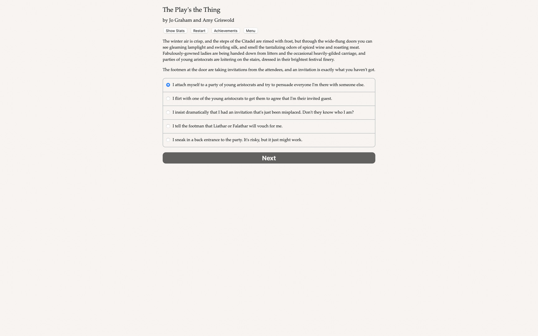 The Play's the Thing Demo #3